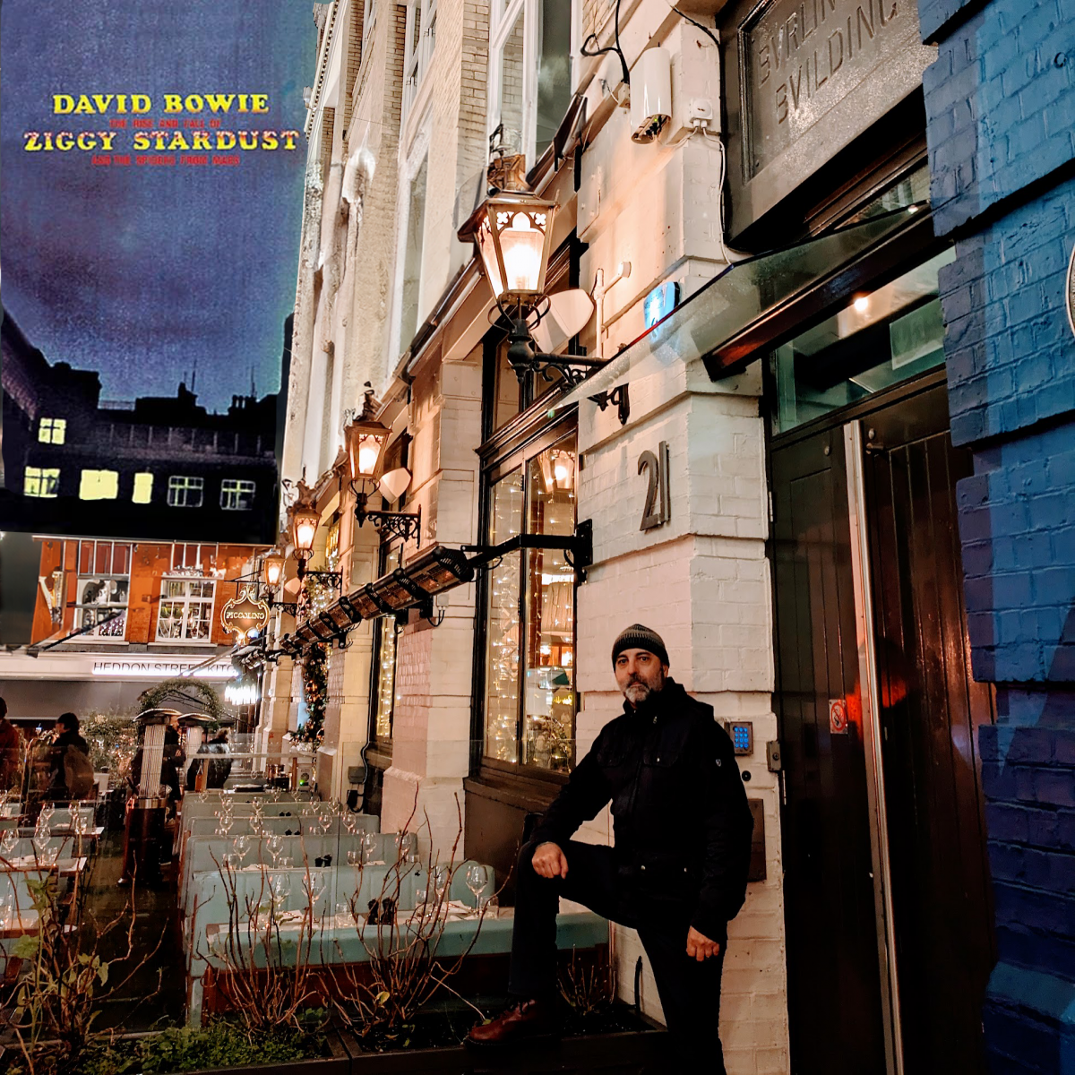 Recreation of the Ziggy Stardust album cover
